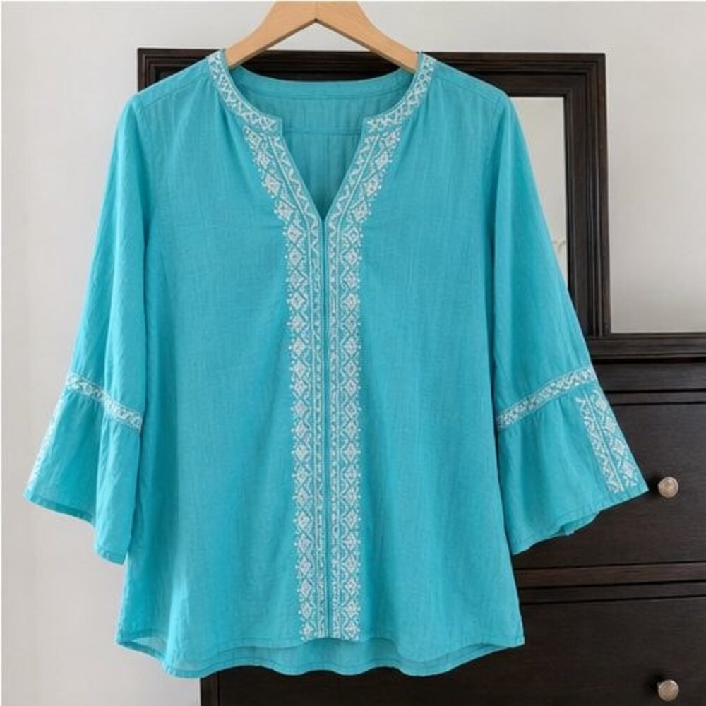 Burgundy Button Blouse